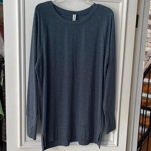 RBX Dusty Blue Crew Neck Long Sleeve Top